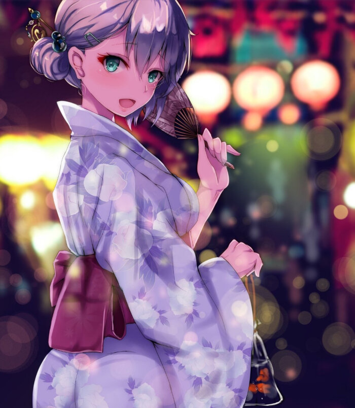 动漫图:(少女#和服)*