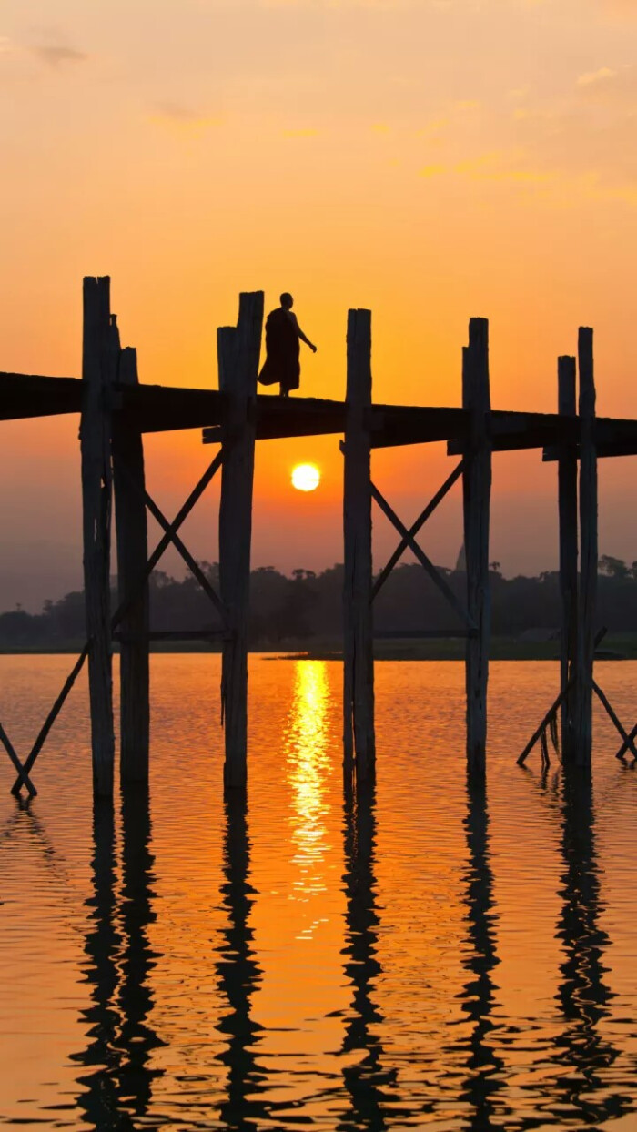 缅甸曼德勒情人桥图片