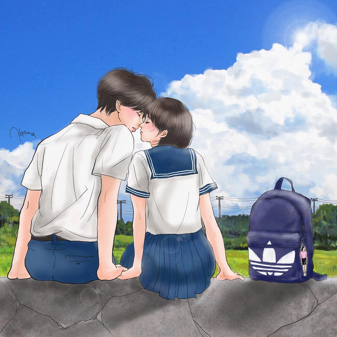 日本插画家|平泉春奈日常 插画 情侣