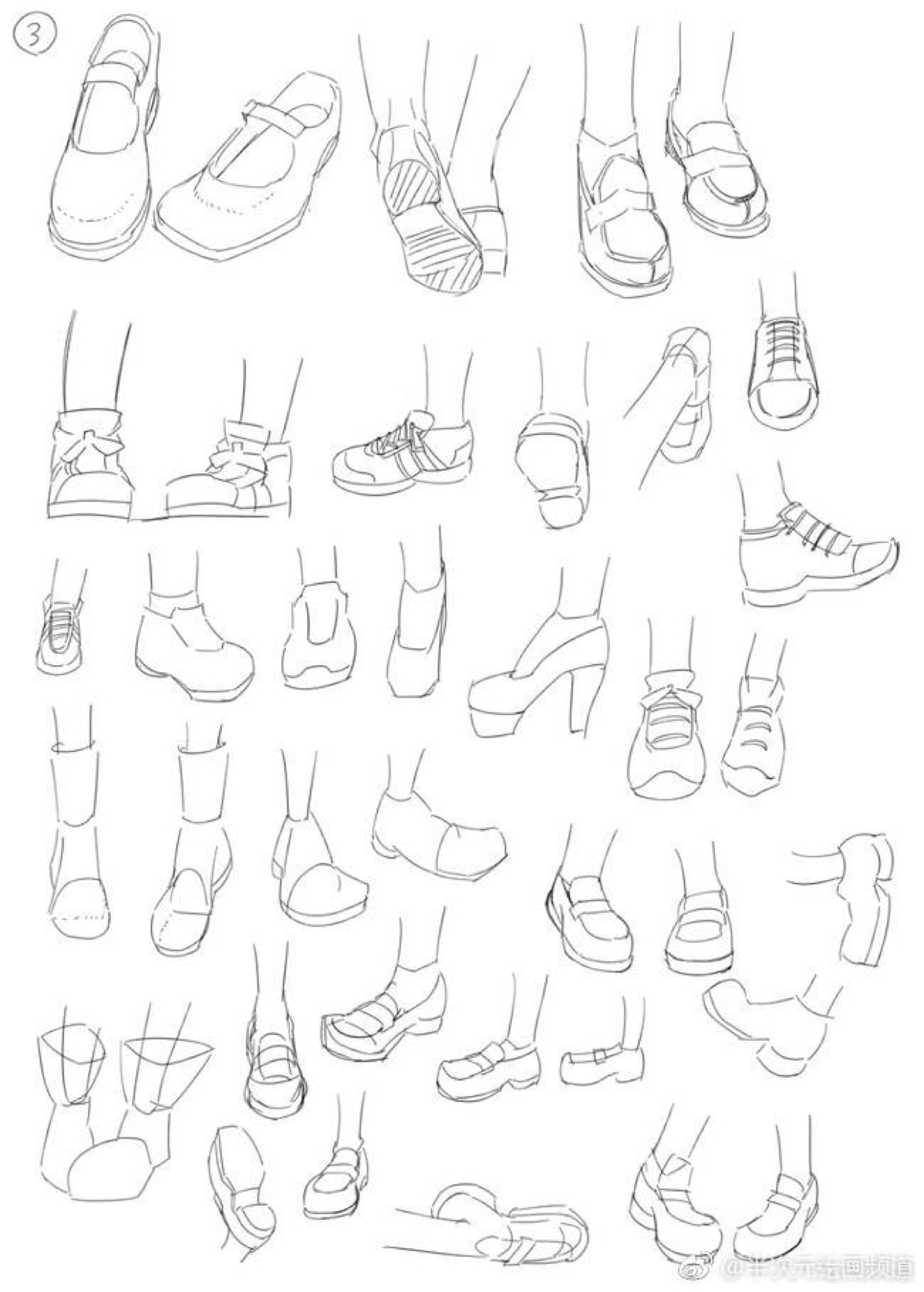 小孩鞋子画法图片