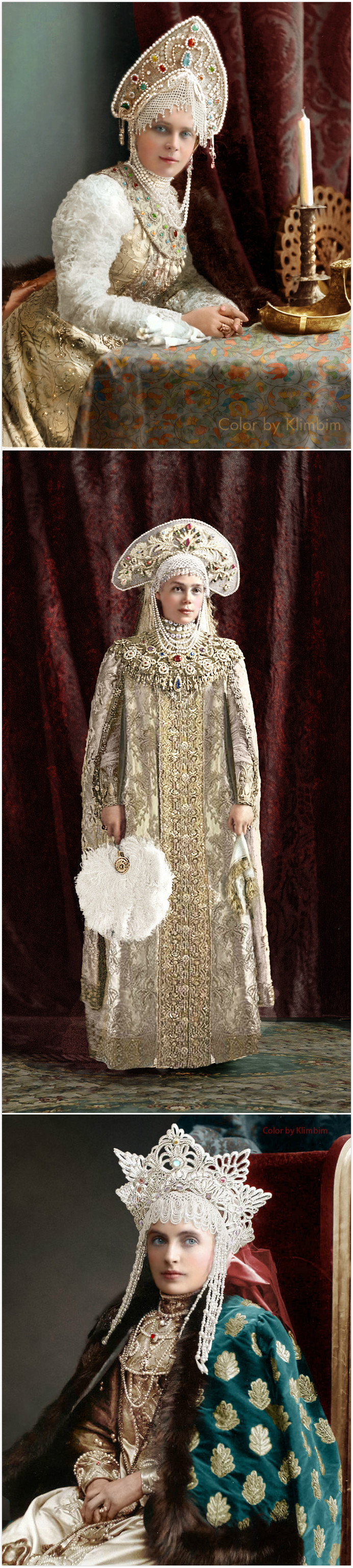 一场盛典,所有到场贵族全部身着罗曼诺夫王朝初年的古式传统宫廷着装