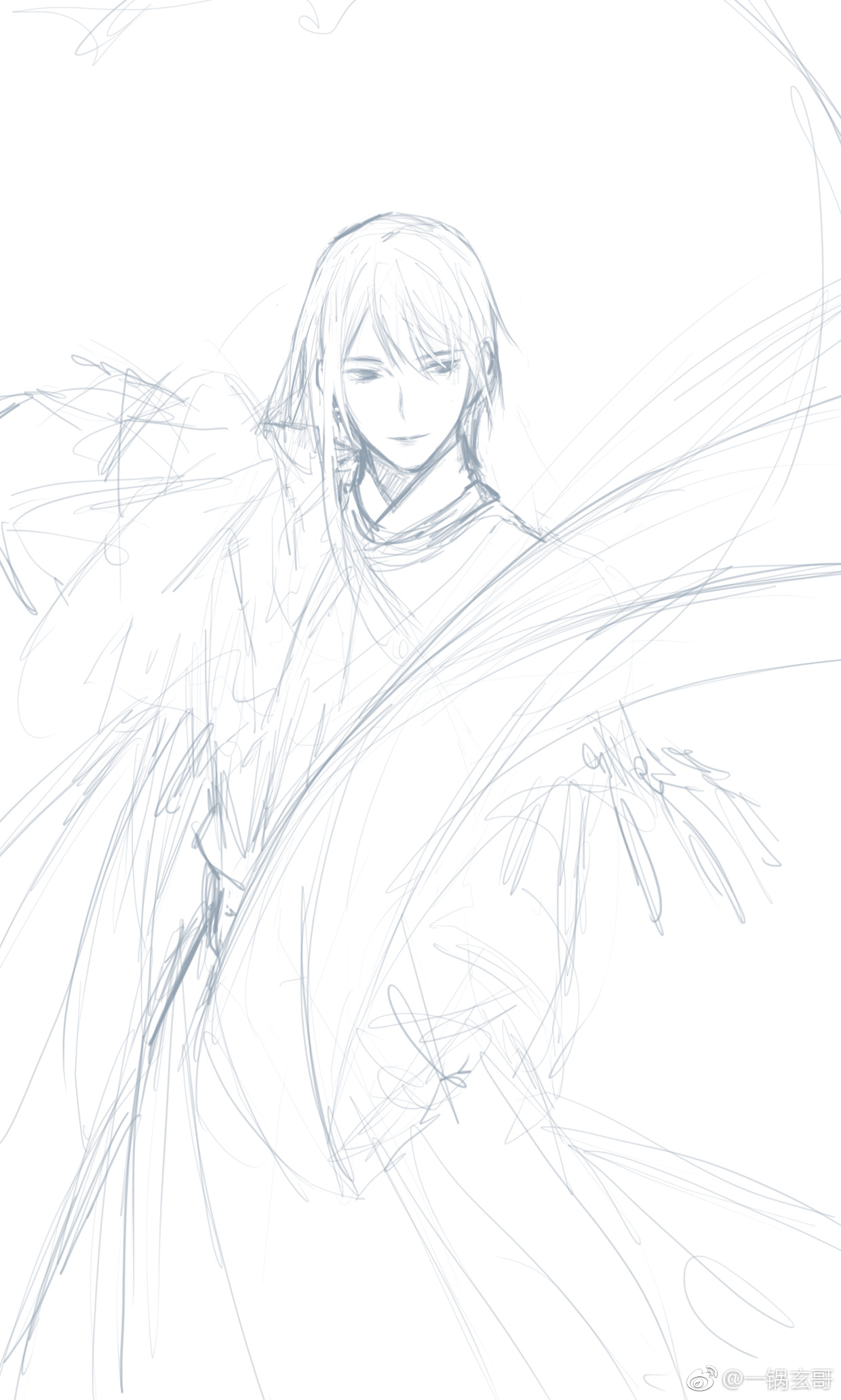 「古风美男」一锅玄哥 绘