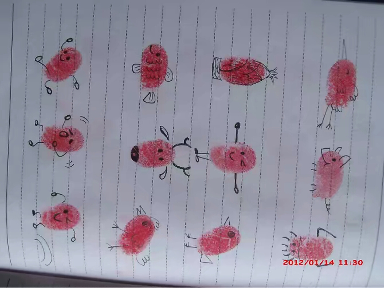 儿童简单手指印画教程 蚂蚁手指绘画怎么做（13岁儿童绘画作品） - 有点网 - 好手艺