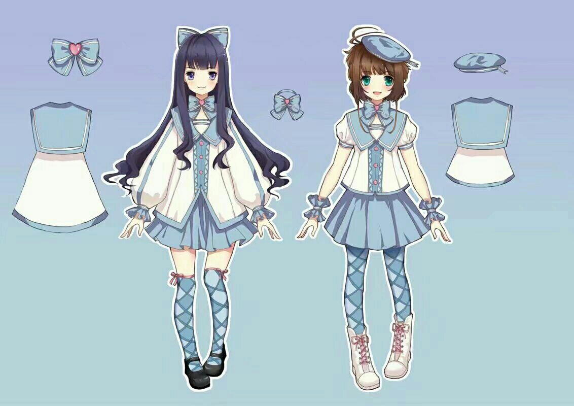 绘画素材动漫少女