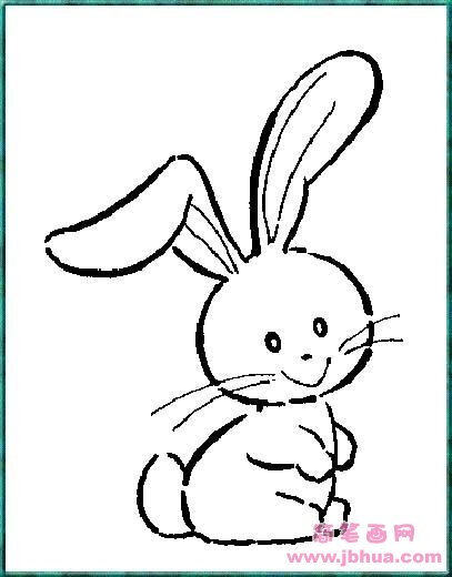 立起来的兔子简笔画图片