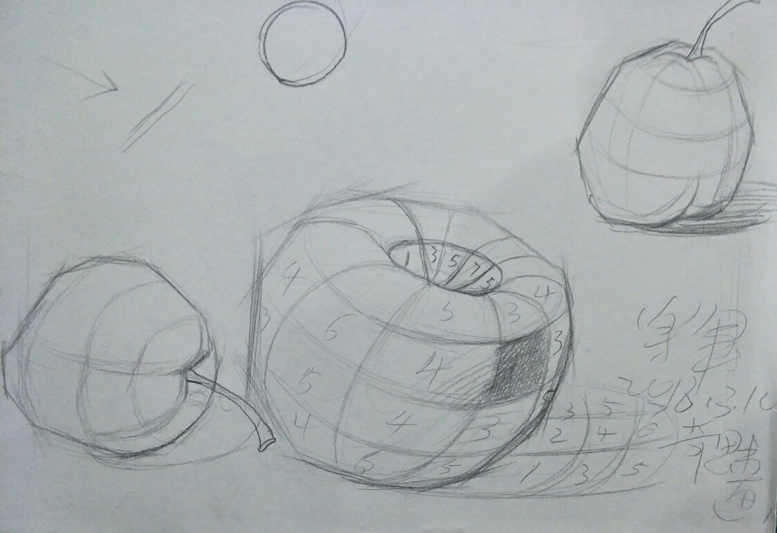 乐军素描基础透视教学示范讲解