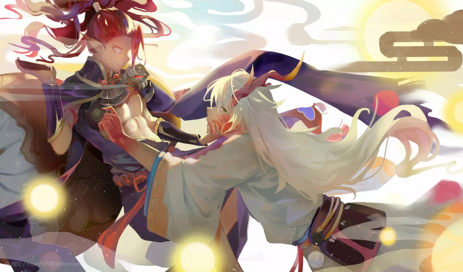 [酒吞茨木]阴阳师手游:酒吞和茨木的日常漫画,容我笑一会……噗哈哈!