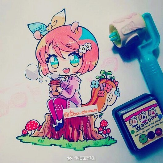 可爱的小美女~【插画师:ibu_chuan】