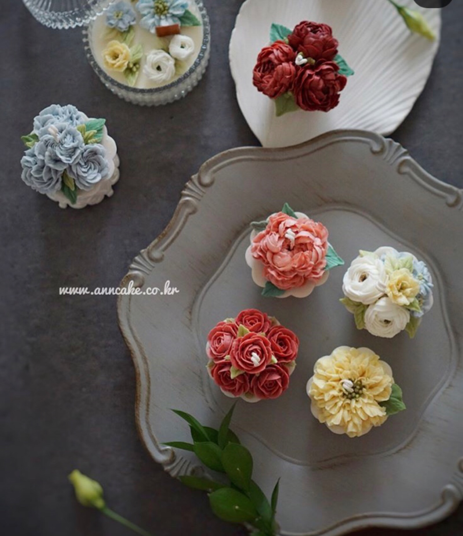 纸杯蛋糕 韩式裱花