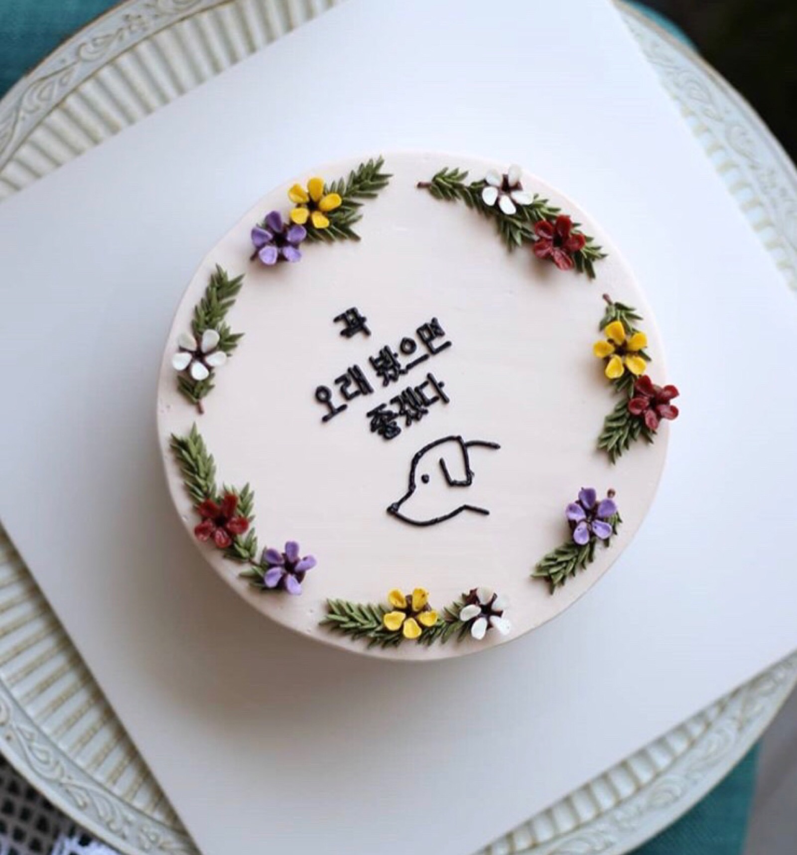 简约风 蛋糕韩式裱花