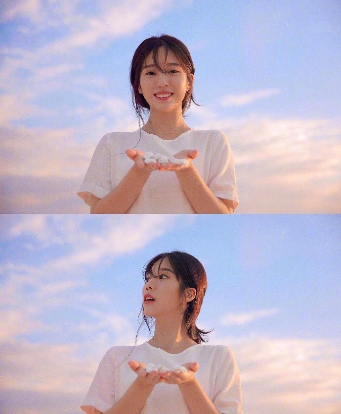 韩国女生教你两宫格拍照法