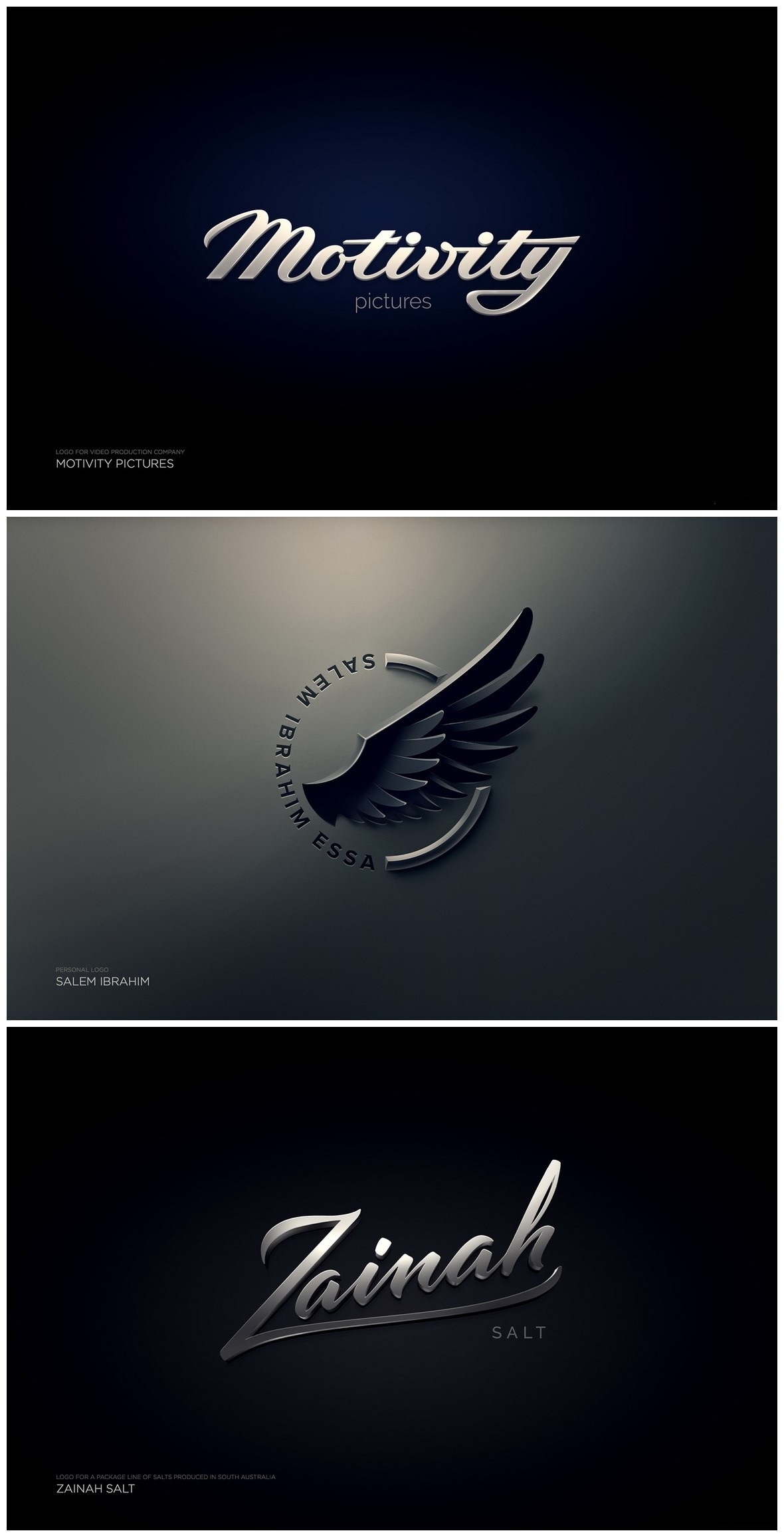 俄罗斯pavel zertsikel极致震撼3d立体logo设计 #标志分享