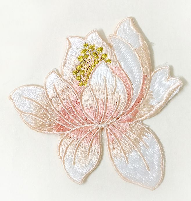 花朵刺绣布贴中国风 装饰 diy 补丁 .