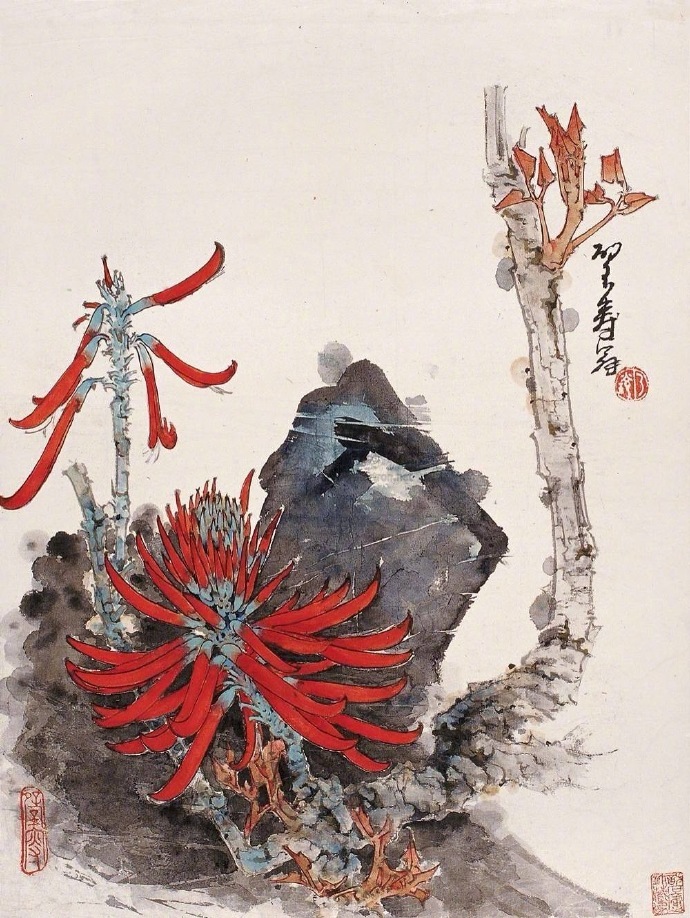 " 兼工带写,艳而不俗… "丨郑乃珖 工笔欣赏