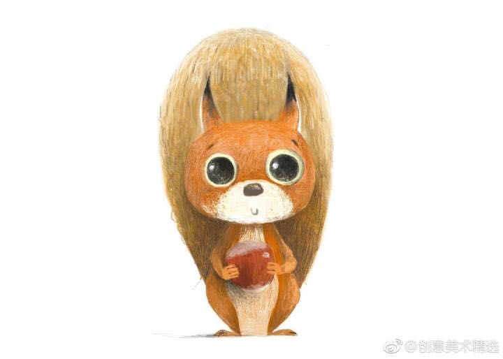 萌萌 动物 彩铅