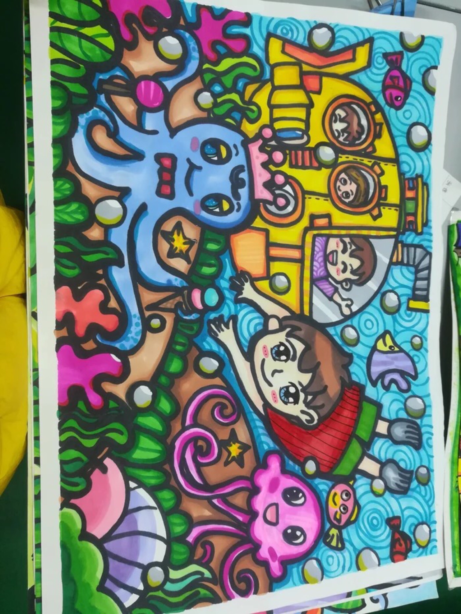 海洋儿童画