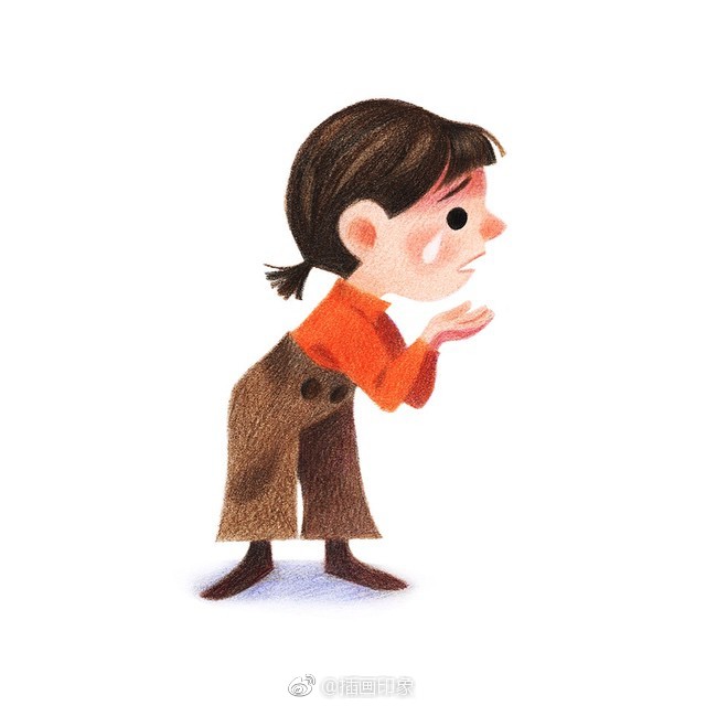 加拿大插画师 genevieve godbout 人物插画设计作品他用蜡笔勾勒出了