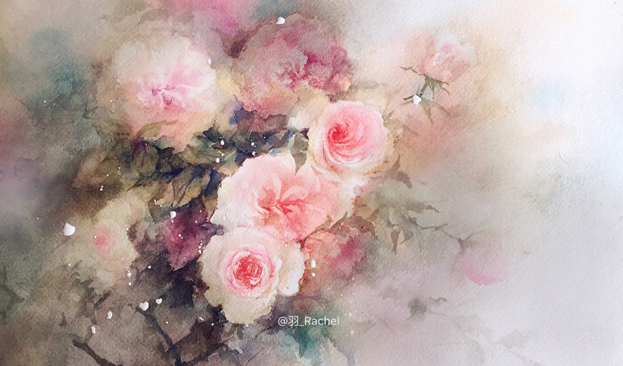 玫瑰花园,欧月,原创作品