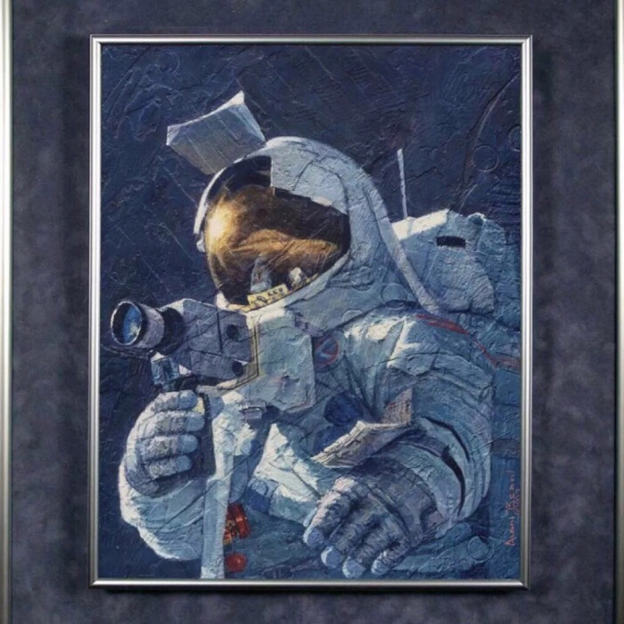 太空人油画头像图片