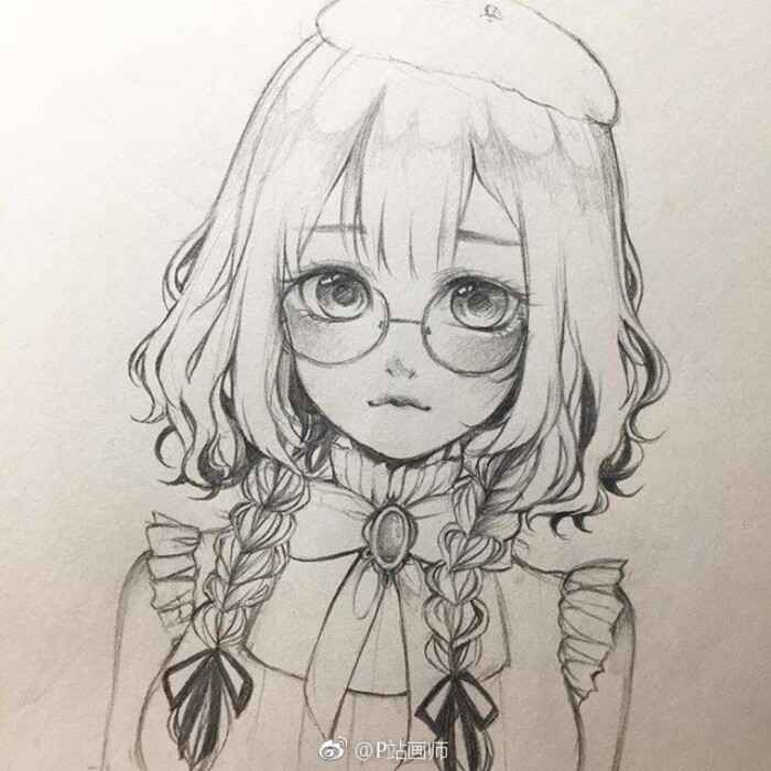 小姐姐手绘线稿图源:微博插画师tasuchii-堆糖,美好