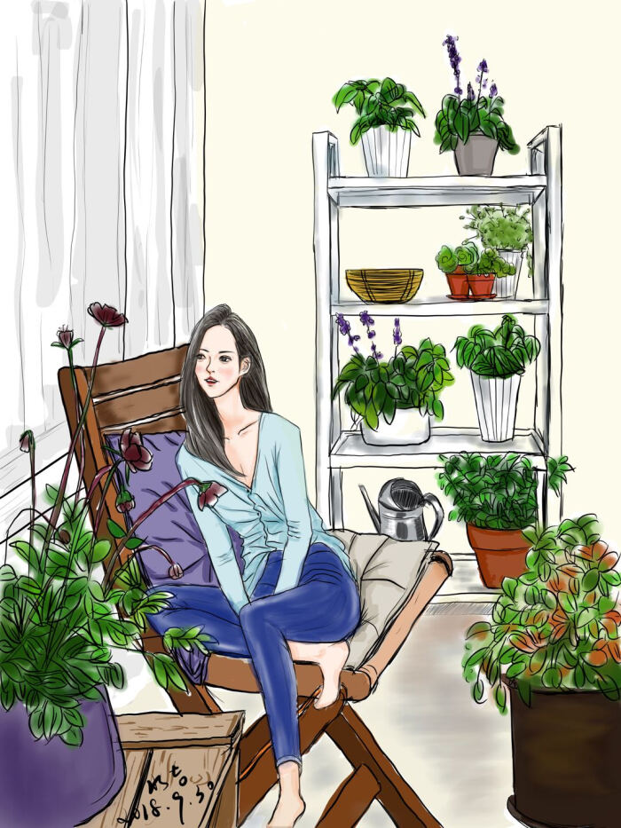 数学上的绘画,阳台,iPad插画,下次出过程初一指导思想备课组风景图片