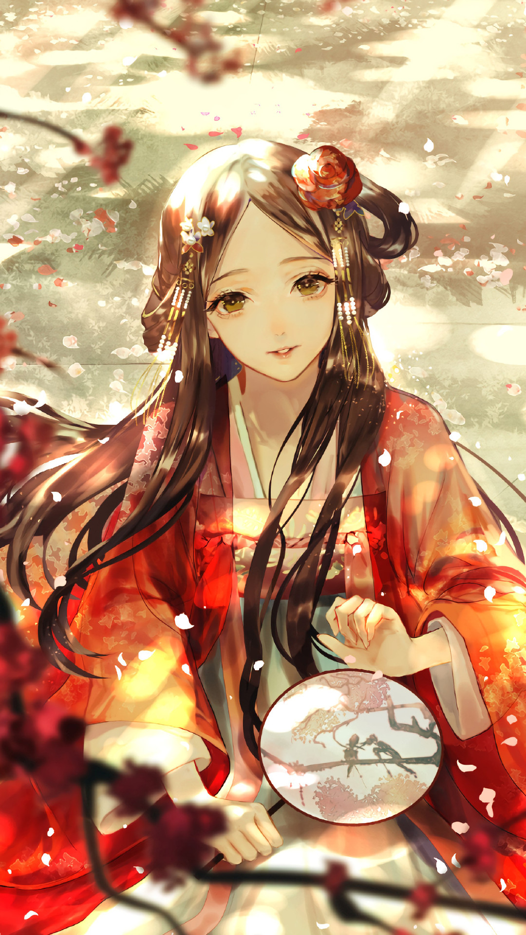 古风水彩小姐姐