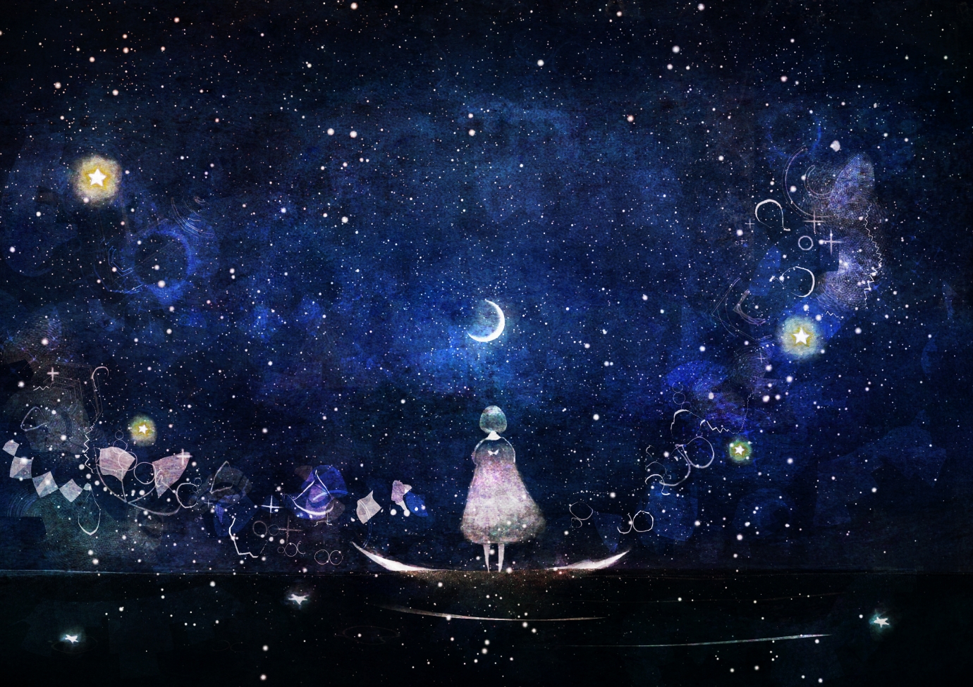 月夜 绘师:katsuo(p id=1863169) 本作品id=71244341