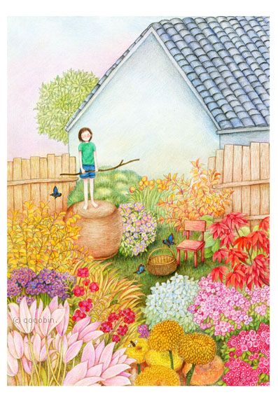 百草园 孔雀插画_新浪博客
