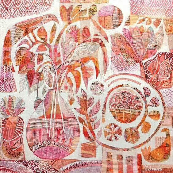 拓印版画 拼贴版画 儿童画 彩印 套印 套色 动物 人 布老虎 恐龙化石