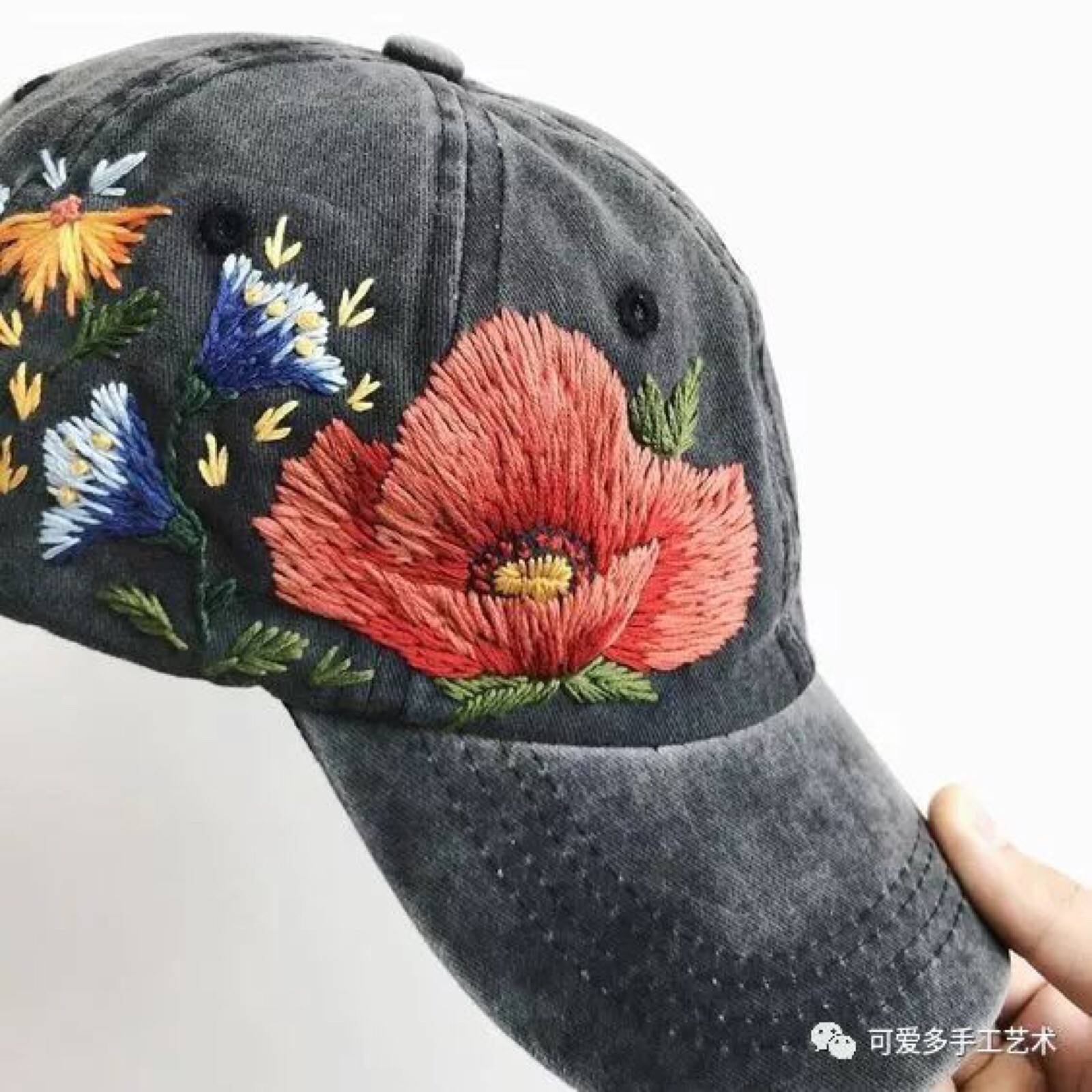 帽子绣花图案简单图片