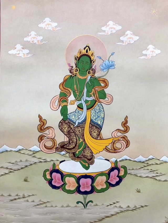 【绿度母心咒】