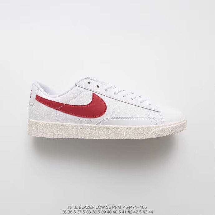 NikeBlazer,nikeblazermid77原价 耐克nike blazer low 开拓者百搭板鞋"全白米白底红勾"!