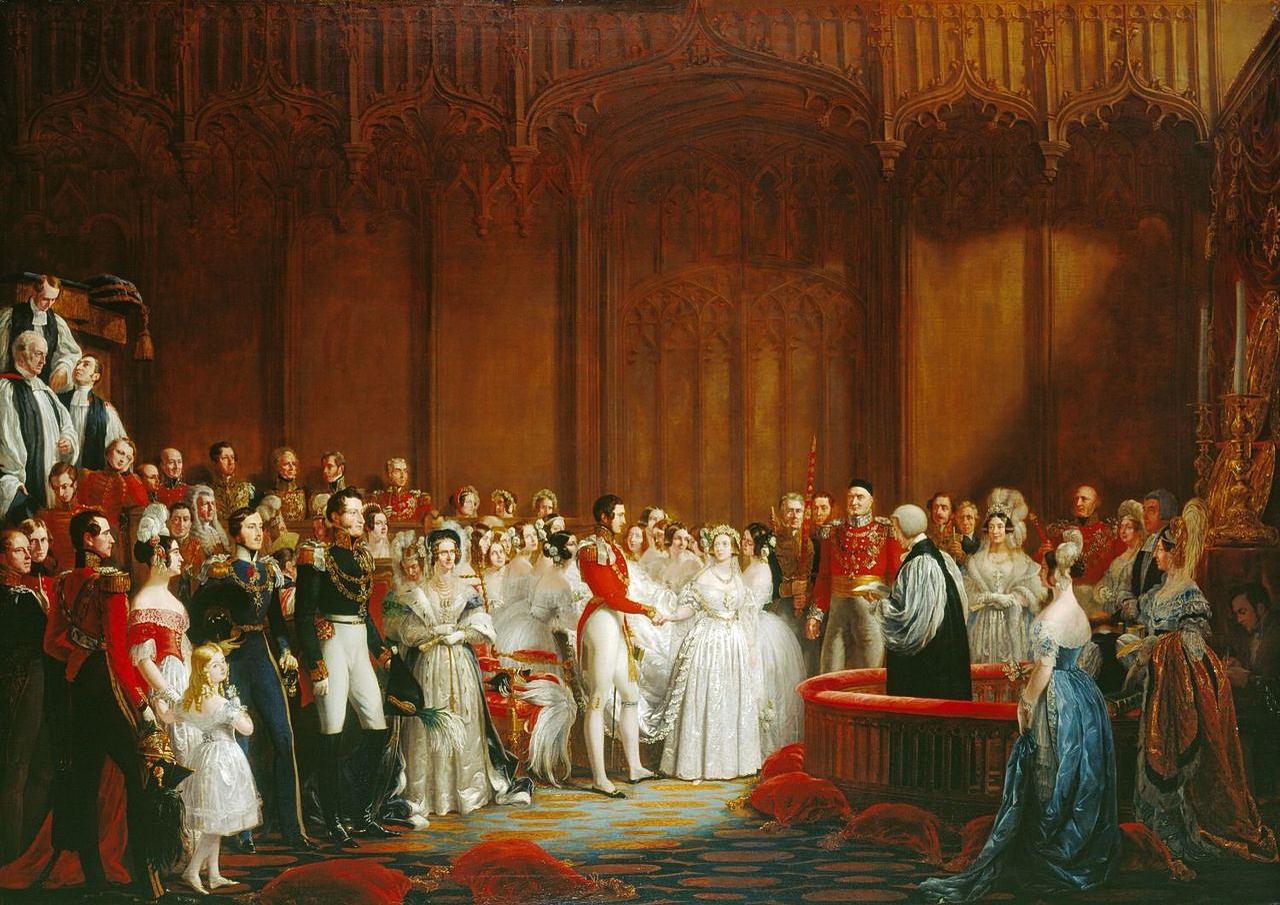 英国女王 维多利亚维多利亚与阿尔伯特的婚礼作于1840年