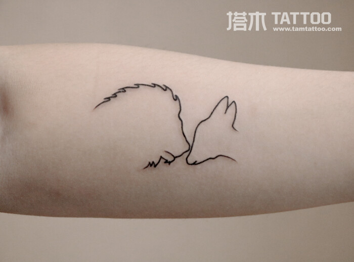 线条简笔画纹身图案
