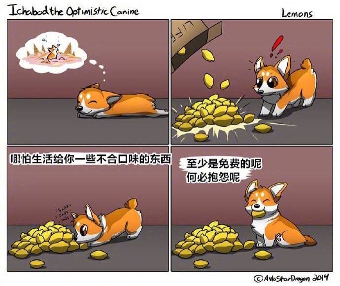 美国漫画师ayla stardragon的小漫画:这只汪叫ichabod,永远积极的面对