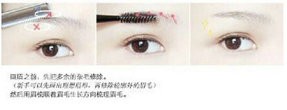 一字眉与高挑眉的画法