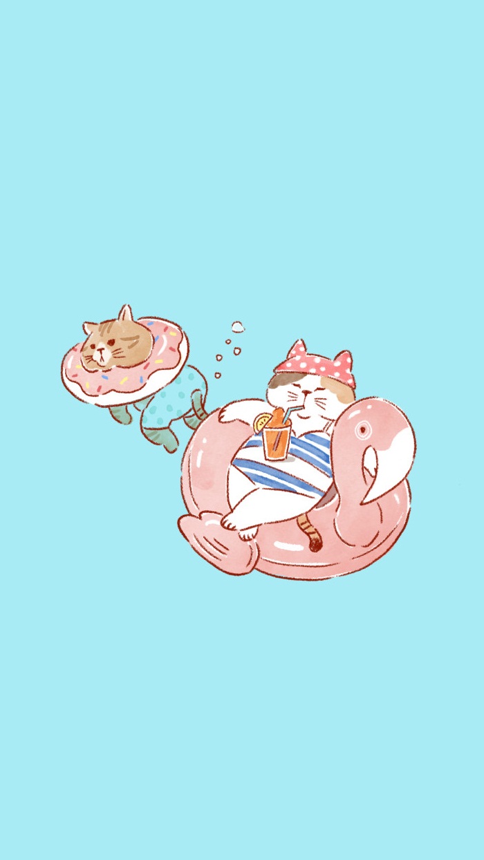 猫咪 插画 壁纸