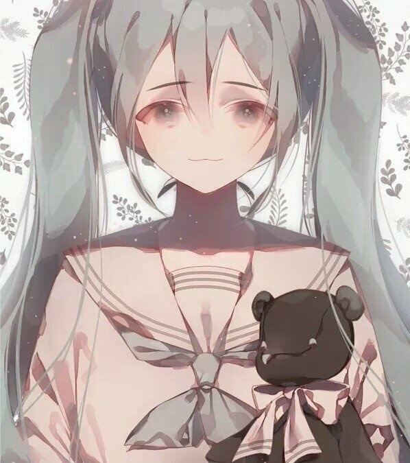 插画|初音未来|头像|少女|制服