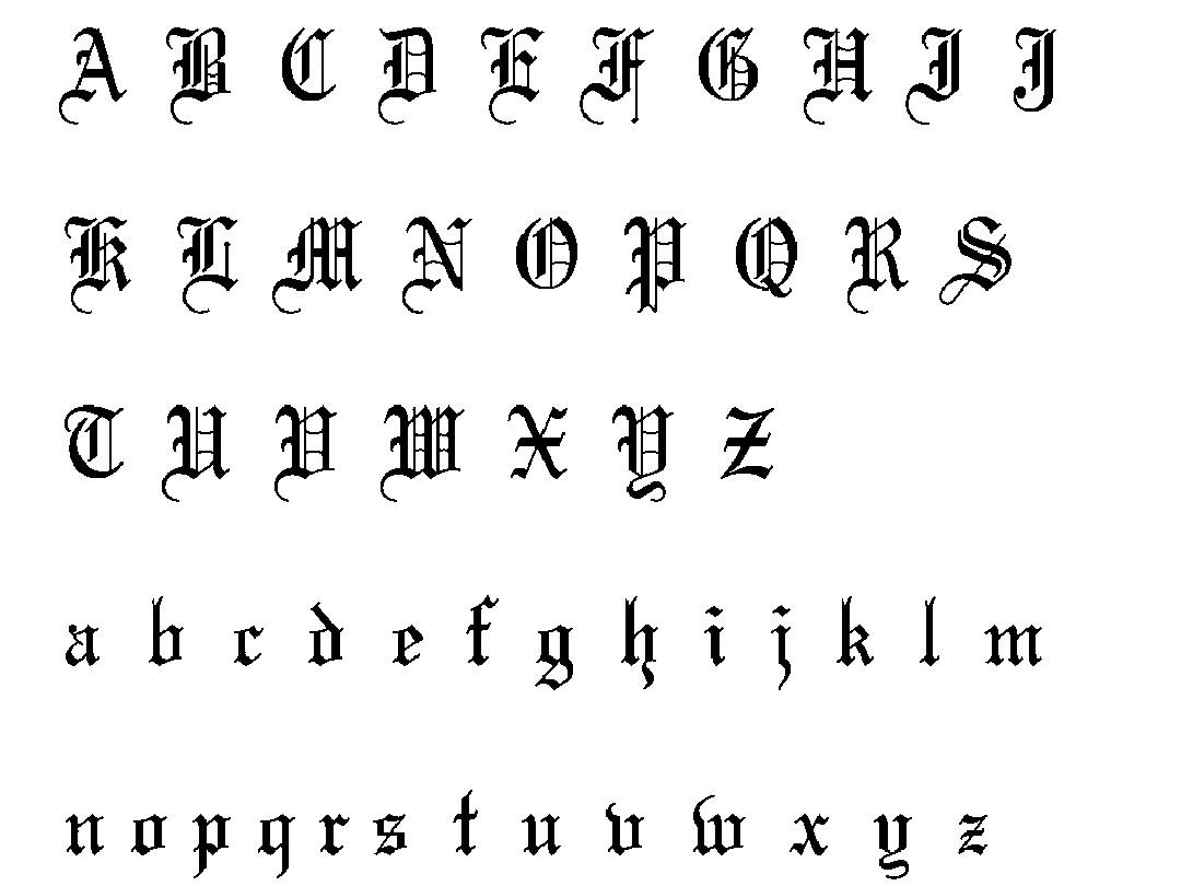 花体拉丁字母图片