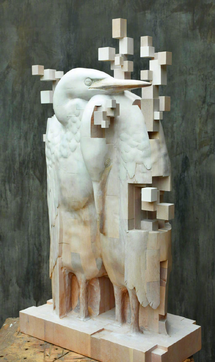 来自台湾雕塑家韩旭东(hsu tung han)木雕作品