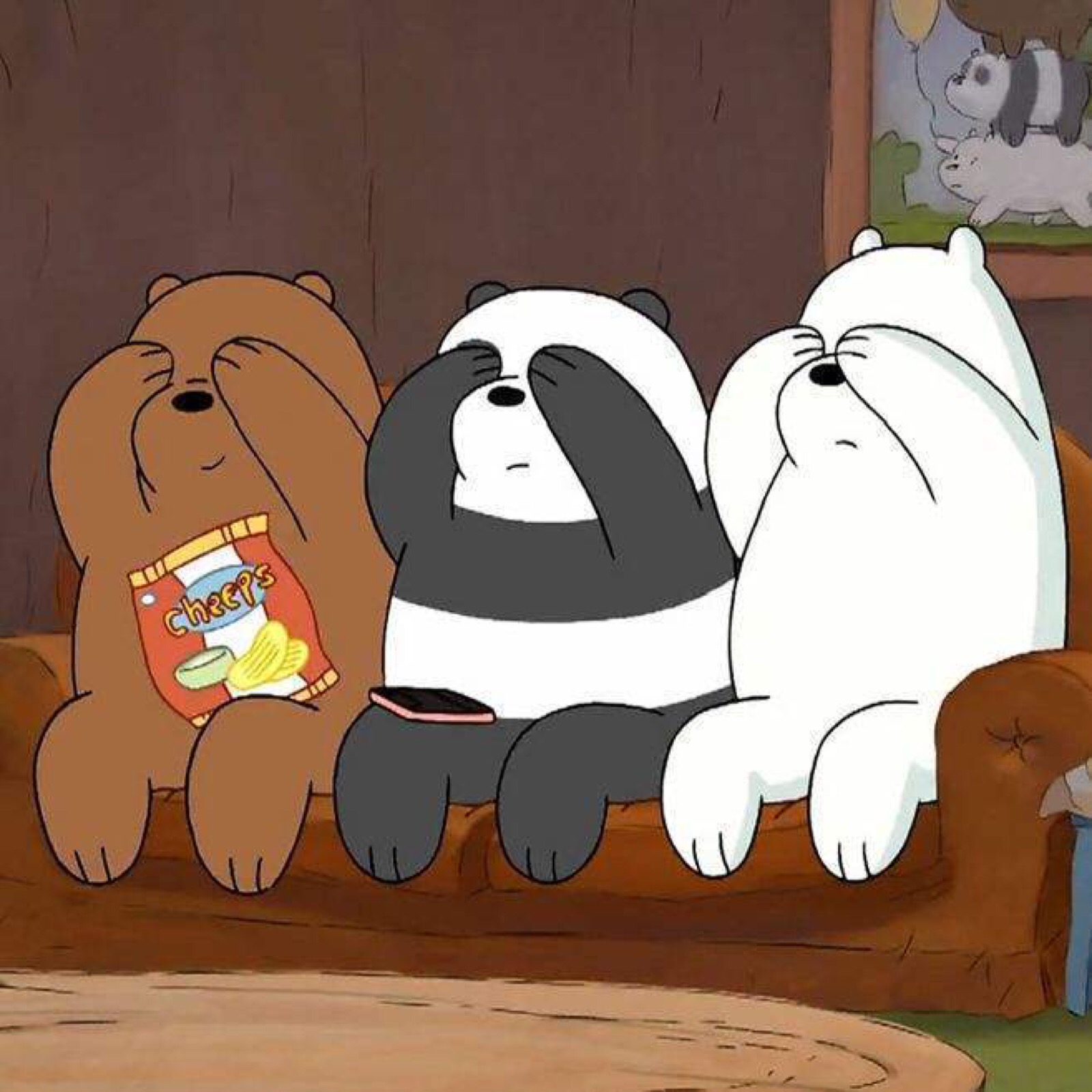 三只裸熊朋友圈背景图图片