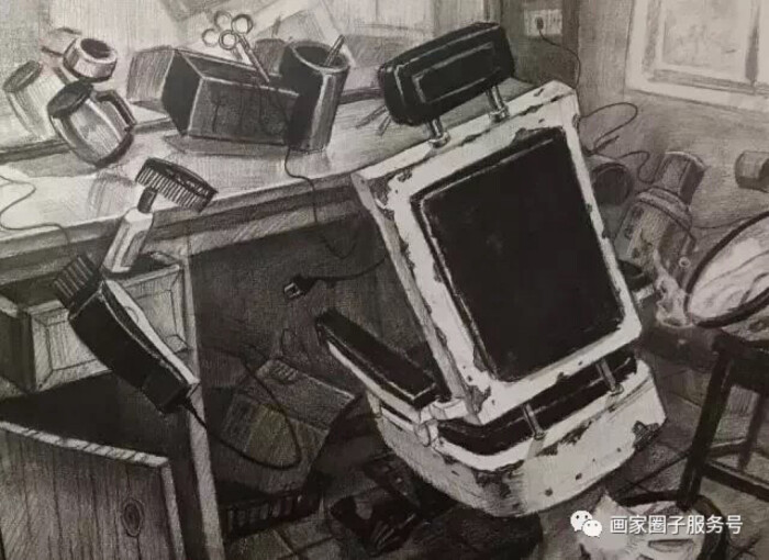 美术学院设计素描考题 14年:构成,形式,质感 15年: 光与影 16年: 失重