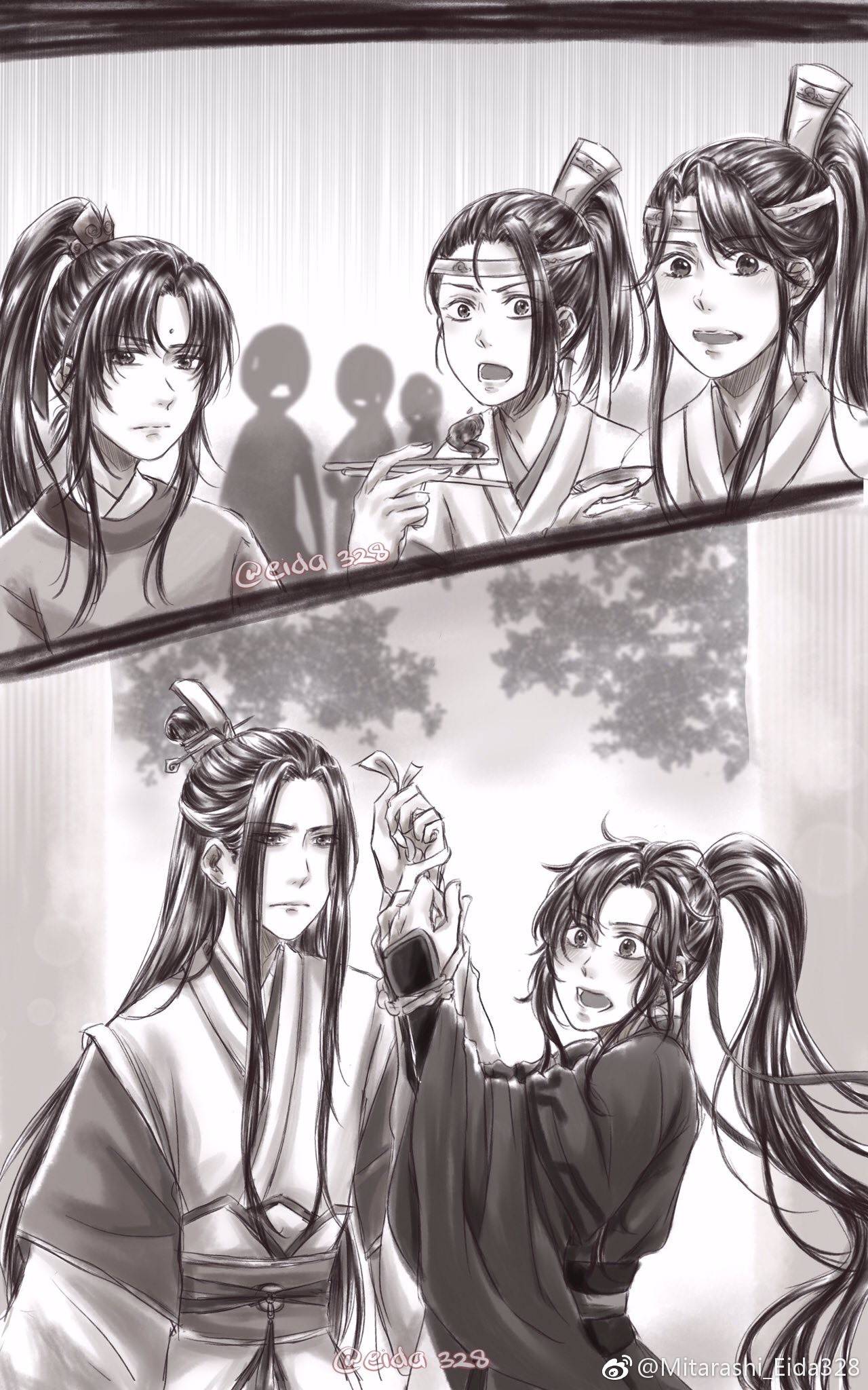 沈清秋洛冰河,魏无羡,蓝忘机,蓝曦臣金光瑶,金陵蓝思追蓝景仪,聂怀桑