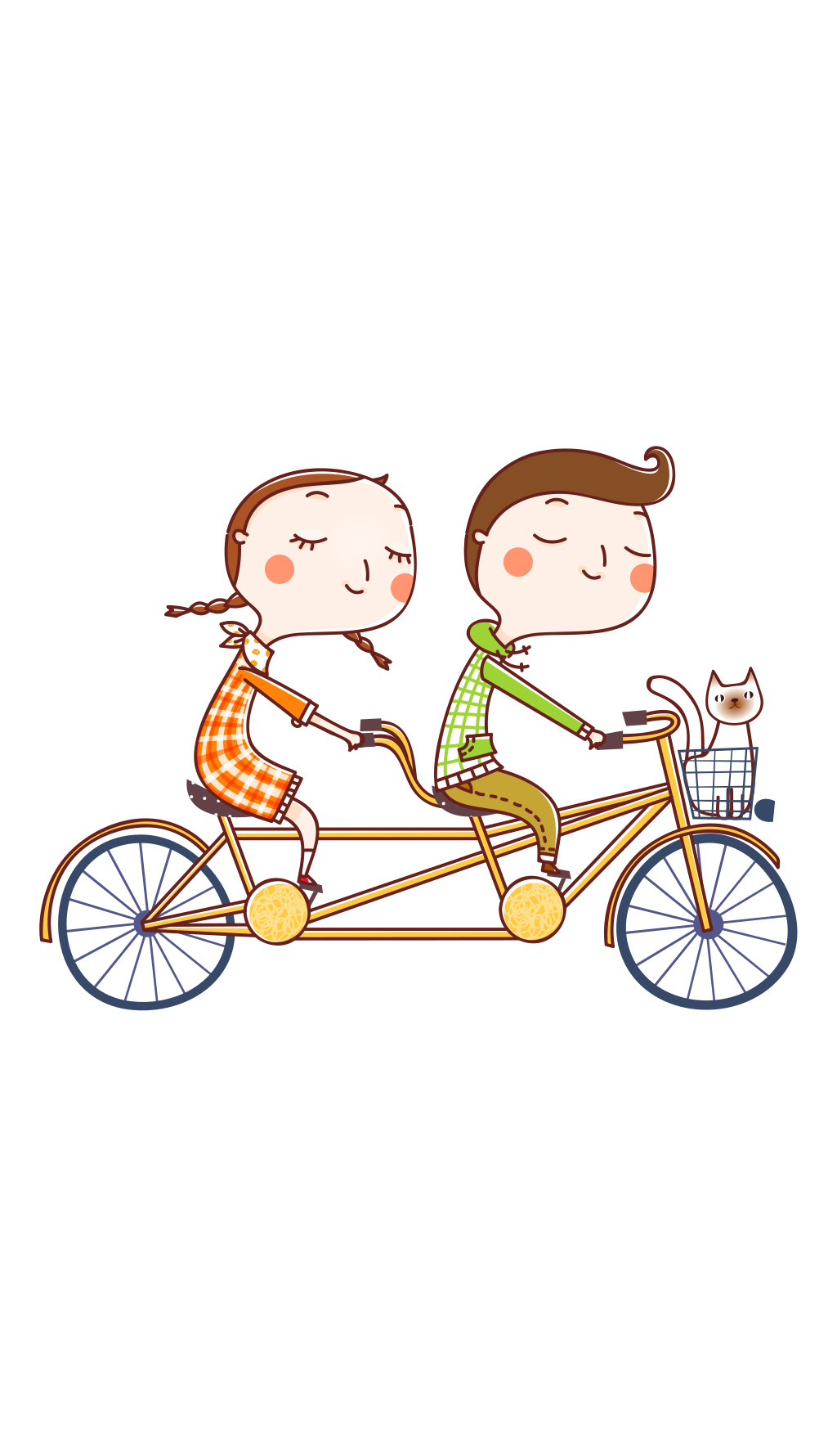 骑自行车卡通动画图片