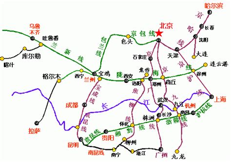 中国铁路营业线示意图图片