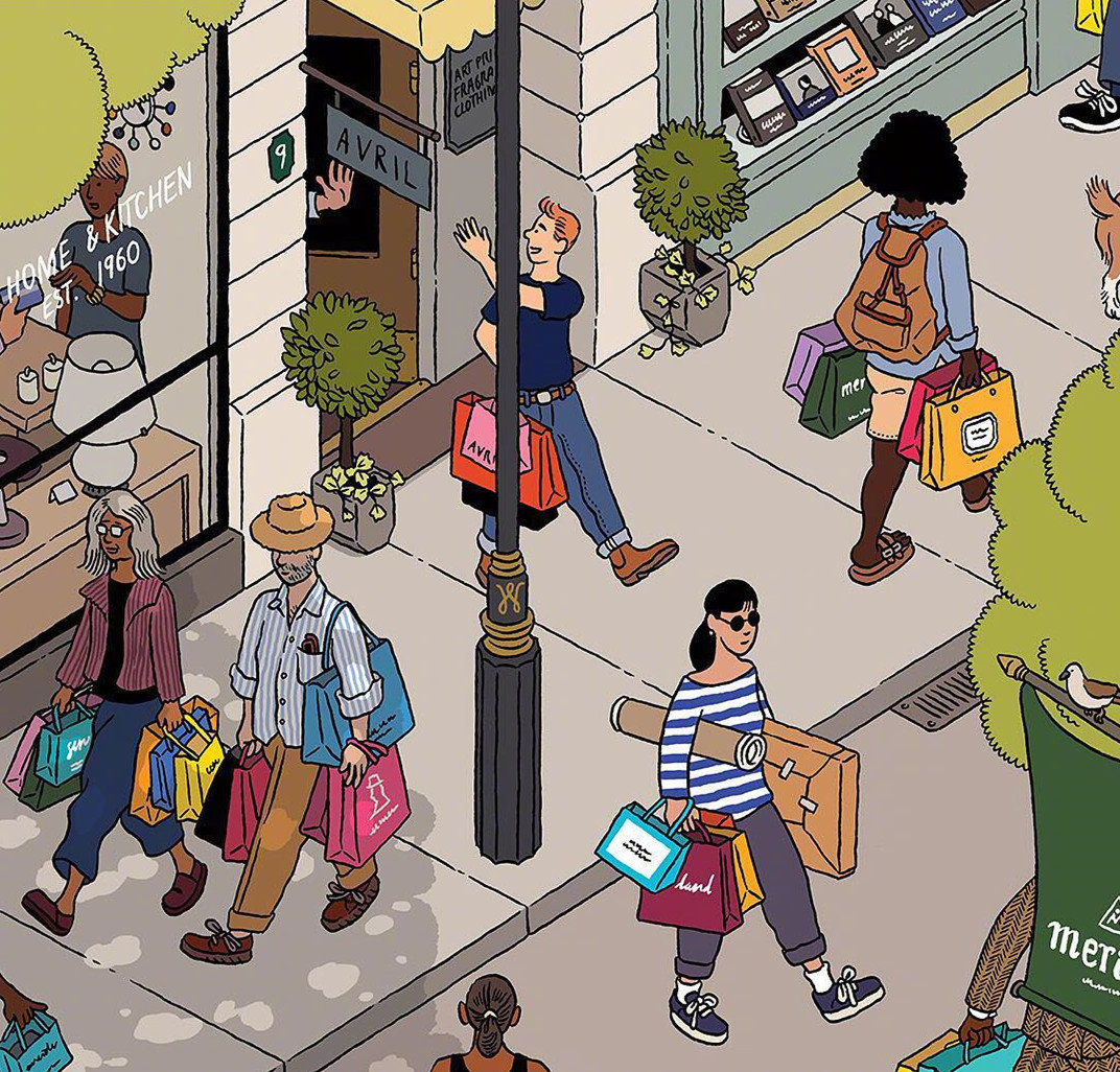 "看上去我们生活在同一个世界,其实不是,有人盯着花盆,有人盯着垃圾桶