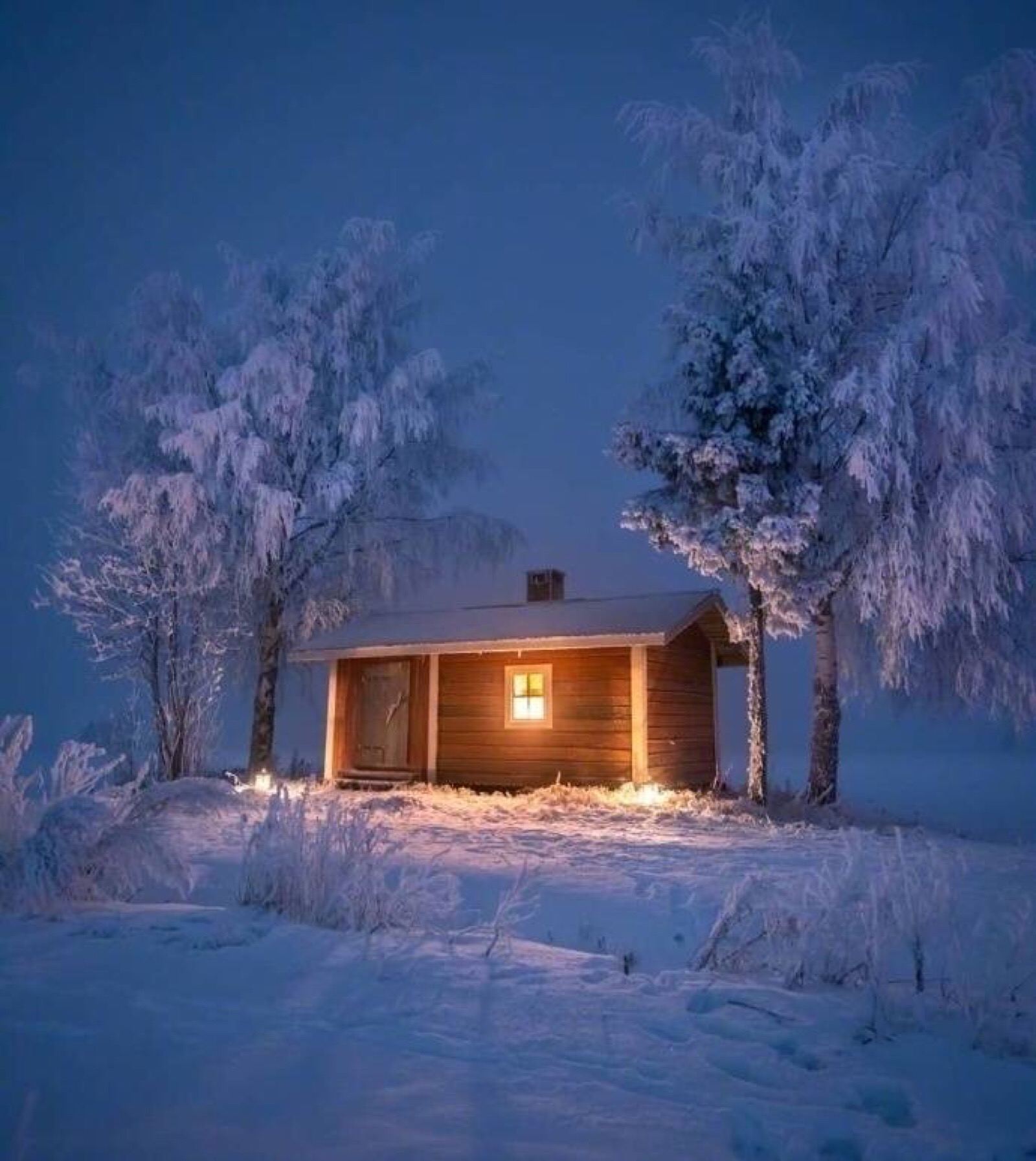 芬兰雪景 唯美图片