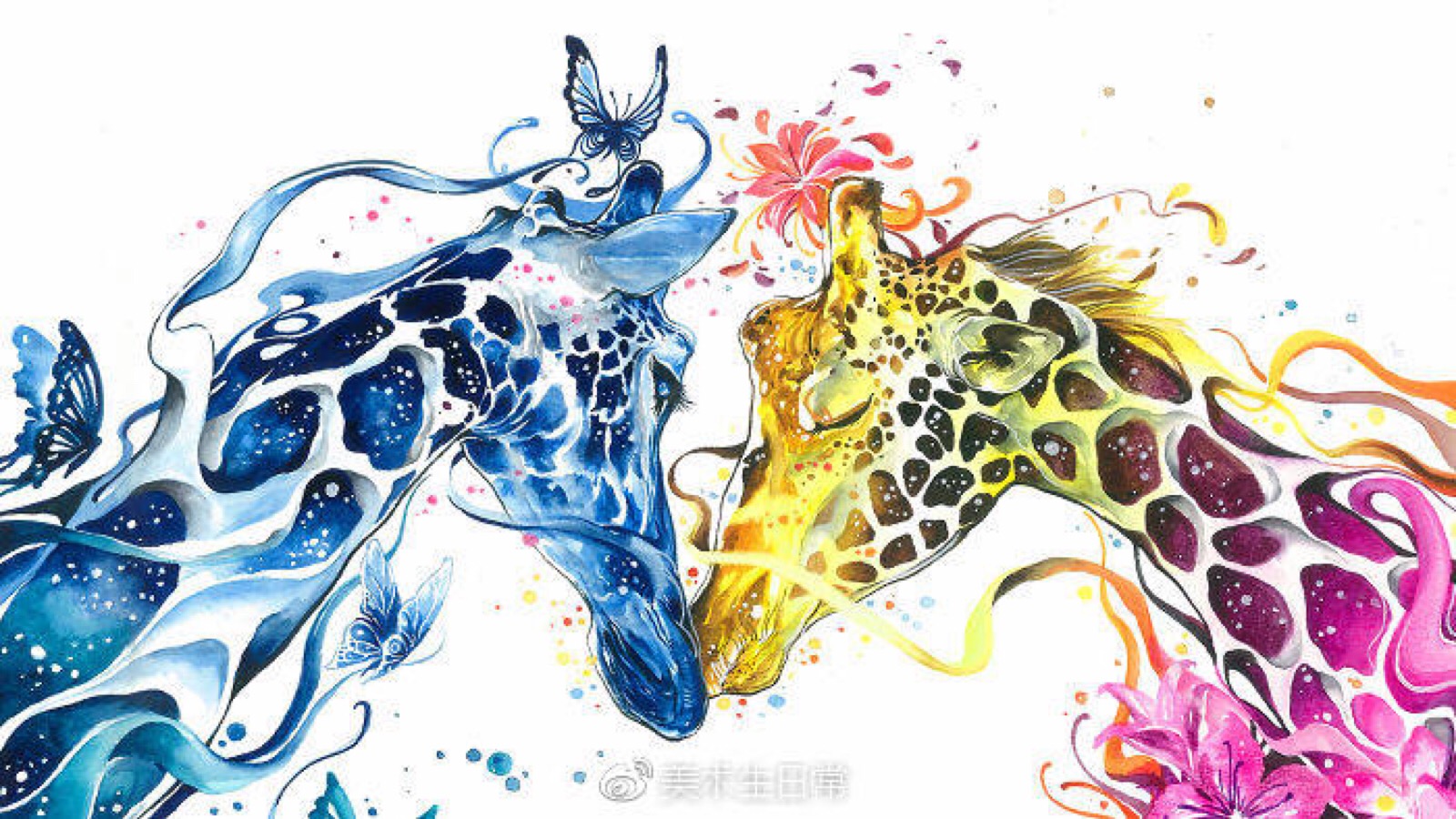 luqman reza mulyono 印度尼西亚的水彩艺术家作品,动物插画