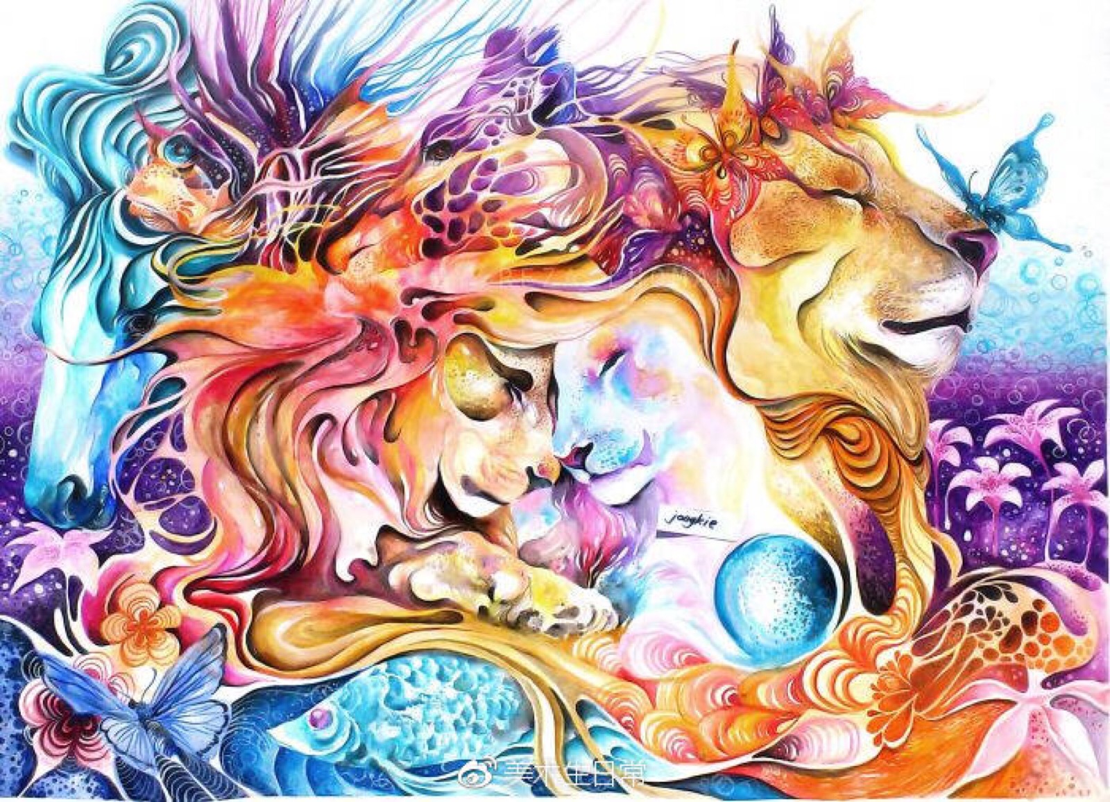 luqman reza mulyono 印度尼西亚的水彩艺术家作品,动物插画