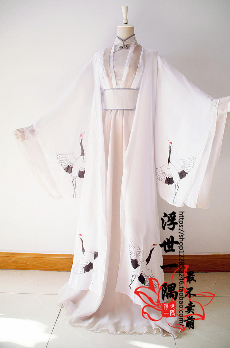 cosplay女古装服装美女灰色华丽仙鹤cos拟人卿酒酒君拂姜沉鱼新款鸡宫装搞看图片